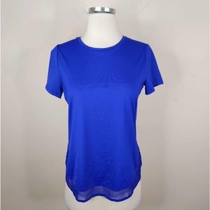 Athleta Cadence Tee Short Sleeve Blue Stretchy